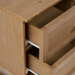 Banak Olivia Table de nuit en bois massif naturel