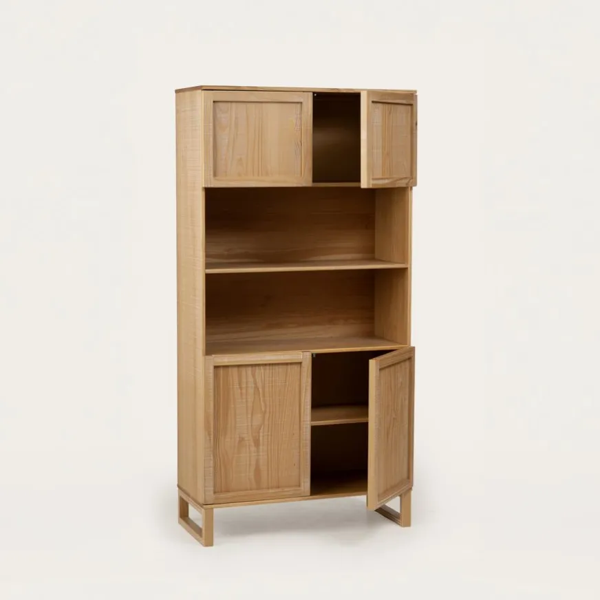 Banak Olivia étagère en bois massif naturel