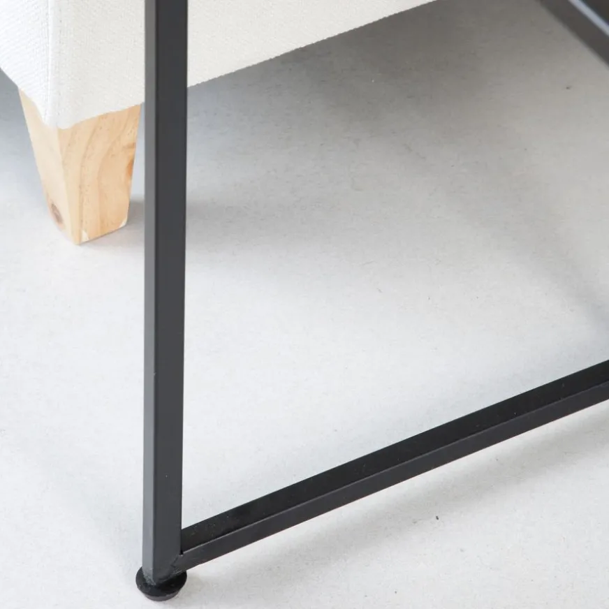 Banak Oslo Ensemble de 2 tables d'appoint en bois et métal