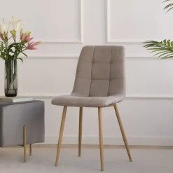 Banak Pack 4 chaises basilea rembourrée beige