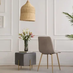 Banak Pack 4 chaises basilea rembourrée beige