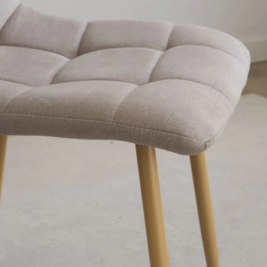 Banak Pack 4 chaises basilea rembourrée beige