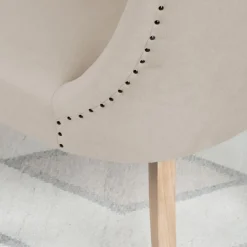 Banak Pack 2 chaises bimba rembourrée beige