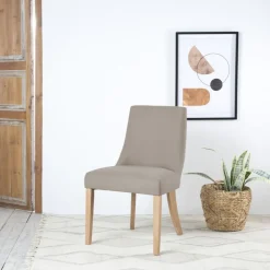 Banak Pack 6 chaises bimba rembourrée gris