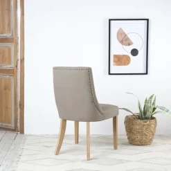 Banak Pack 2 chaises bimba rembourrée gris