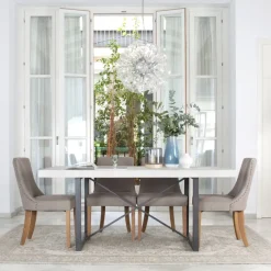 Banak Pack 2 chaises bimba rembourrée gris