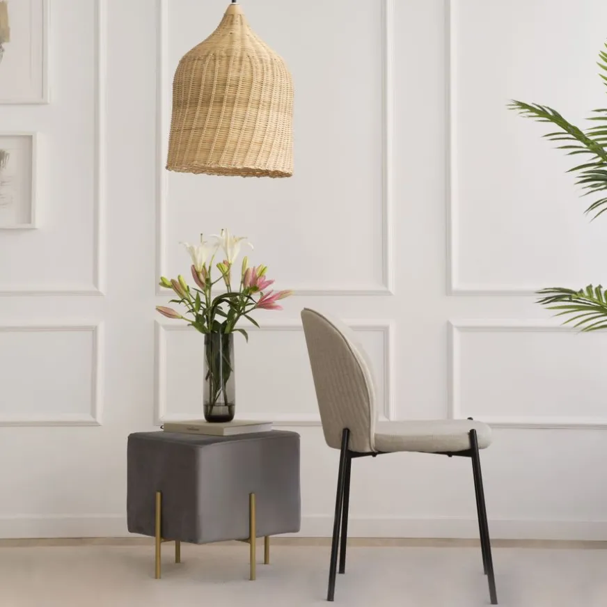 Banak Pack 6 chaises nuren rembourrée beige