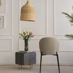 Banak Pack 6 chaises nuren rembourrée beige