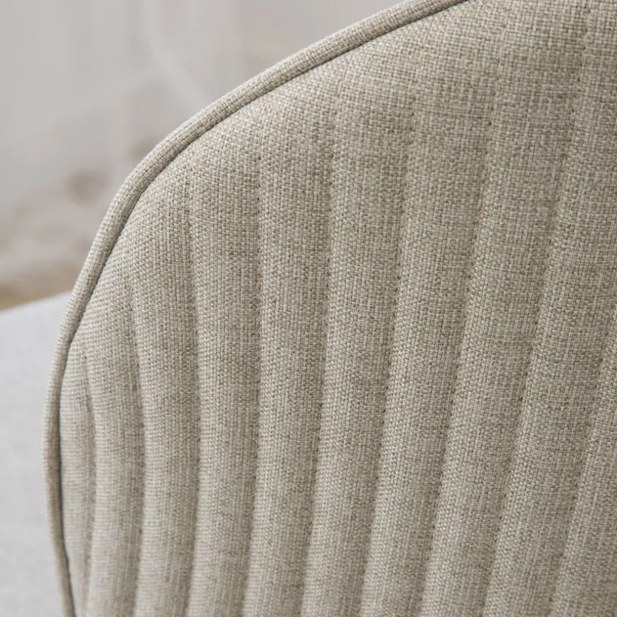 Banak Pack 6 chaises nuren rembourrée beige