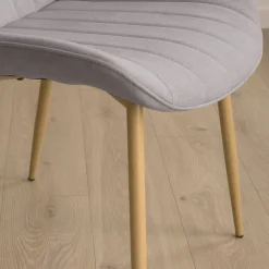 Banak Pack 4 chaises roma rembourrée gris