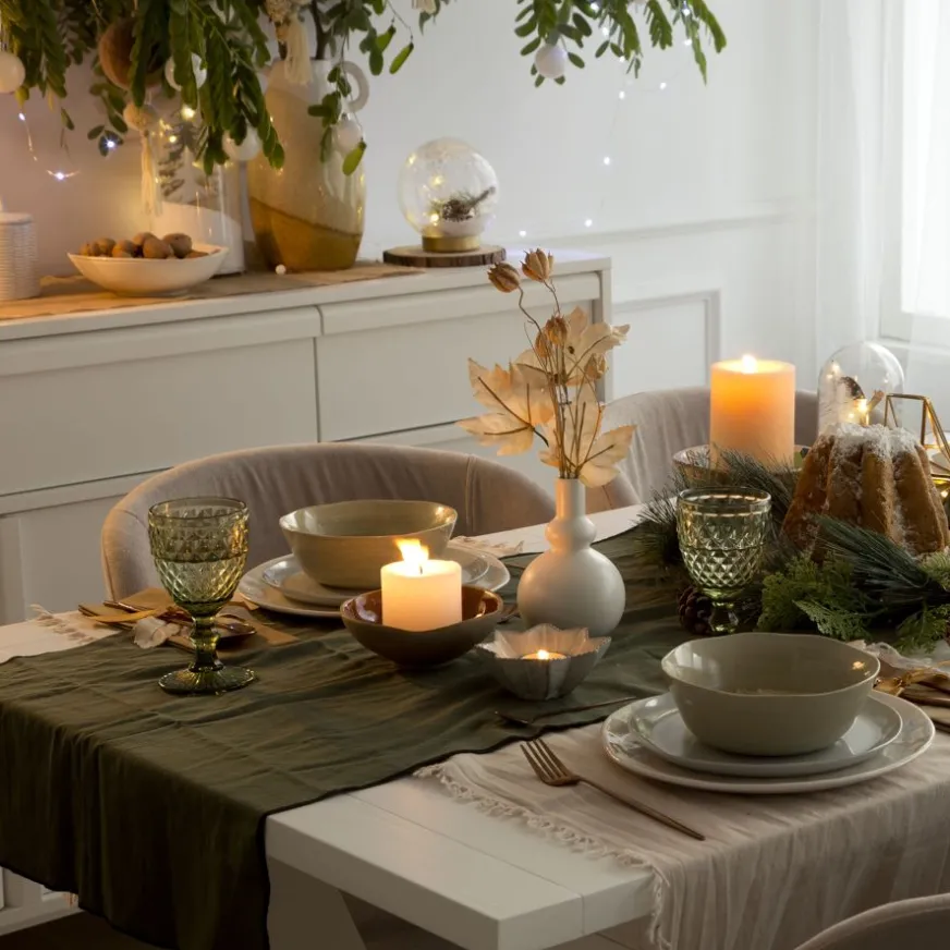 Banak Pako Chemin de table en coton