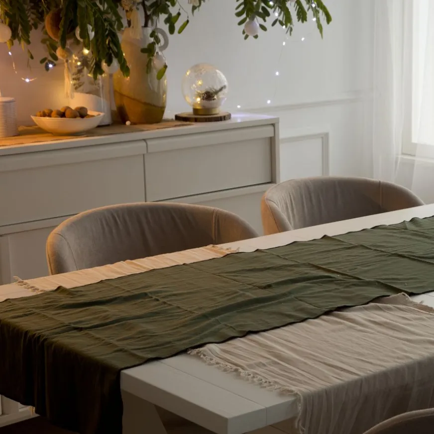 Banak Pako Chemin de table en coton