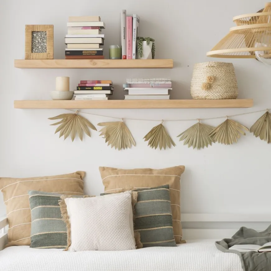 Enfant Banak Palmier Guirlande 6 feuilles sèches