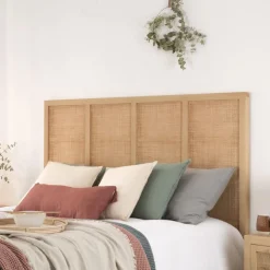 Banak Pandora Tête de lit en bois et rotin pour lit de 150 et 160