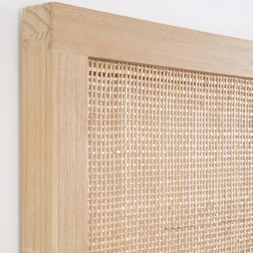Banak Pandora Tête de lit en bois et rotin pour lit de 150 et 160