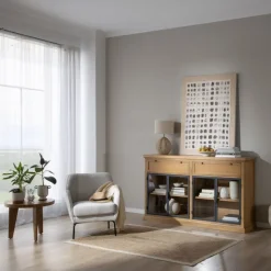 Banak Parma Buffet en bois massif de manguier et métal