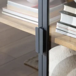 Banak Parma Buffet en bois massif de manguier et métal