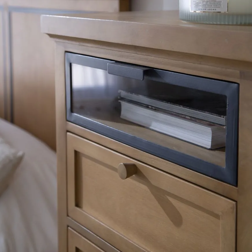 Banak Parma Commode en bois massif de manguier et métal