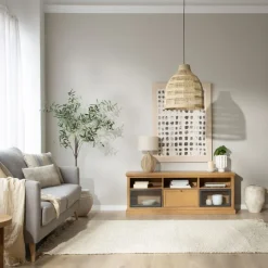 Banak Parma Meuble tv en bois massif de manguier et métal