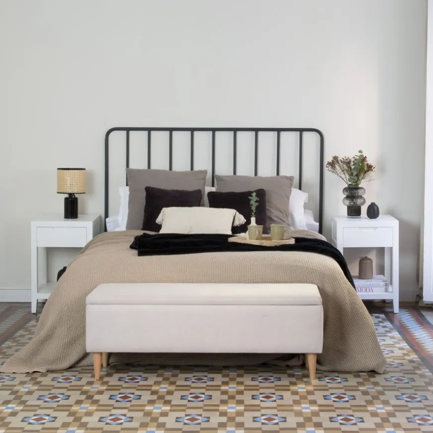 Banak Piker Banc avec coffre de rangement rembourré