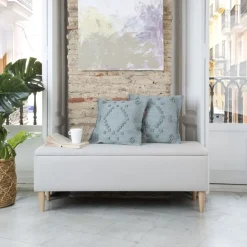 Banak Piker Banc avec coffre de rangement rembourré