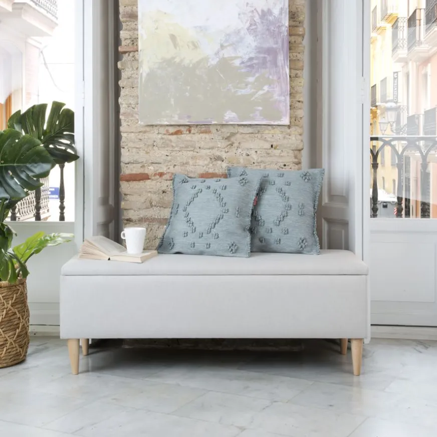 Banak Piker Banc avec coffre de rangement rembourré