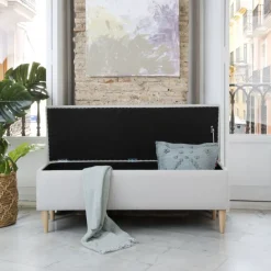 Banak Piker Banc avec coffre de rangement rembourré