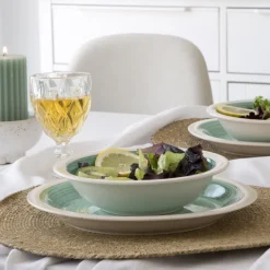 Banak Rakal Service de vaisselle en grès de 18 pièces