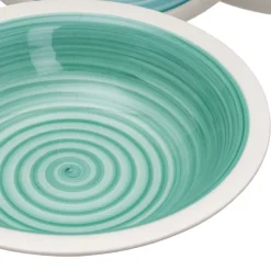 Banak Rakal Service de vaisselle en grès de 18 pièces