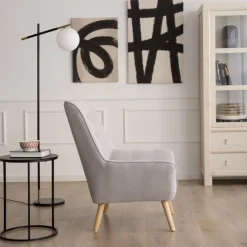 Banak Reine Fauteuil gris perle