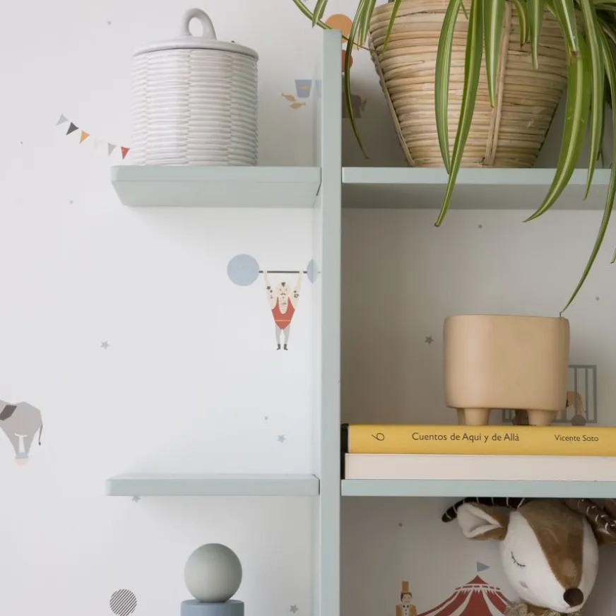 Enfant Banak Rony étagère murale en bois de couleur vert d'eau
