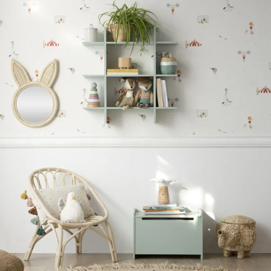 Enfant Banak Rony étagère murale en bois de couleur vert d'eau