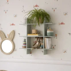 Enfant Banak Rony étagère murale en bois de couleur vert d'eau