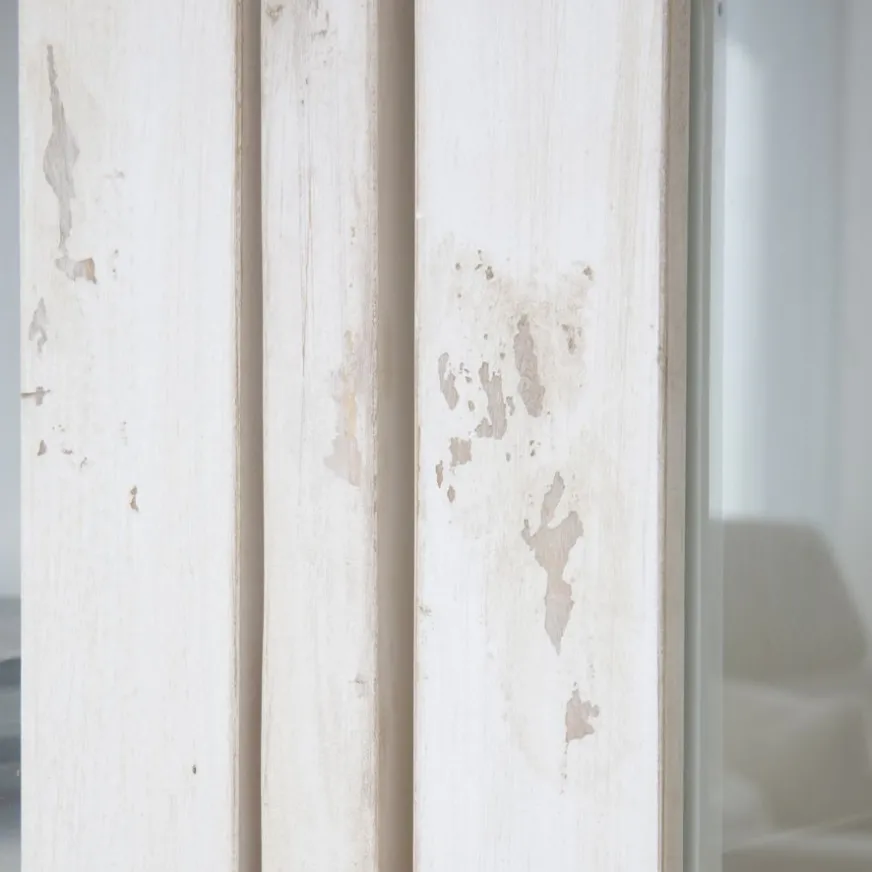 Banak Samet Vitrine en bois massif avec 9 portes en verre