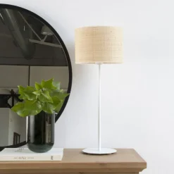 Banak Saya Lampe table table grand base blanc