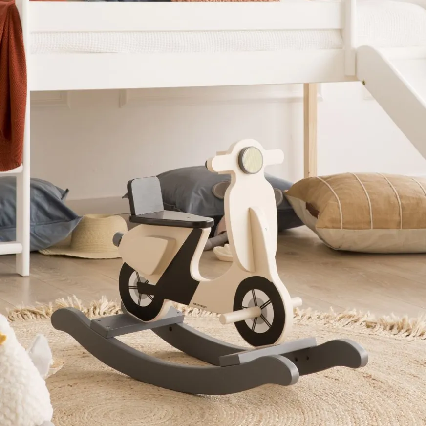 Enfant Banak Scoot Balançoire en bois en forme de moto