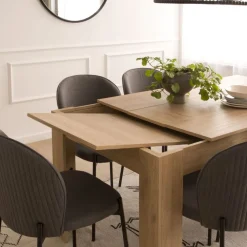 Banak Selena Table à manger rectangulaire extensible 140/200 en couleur naturelle