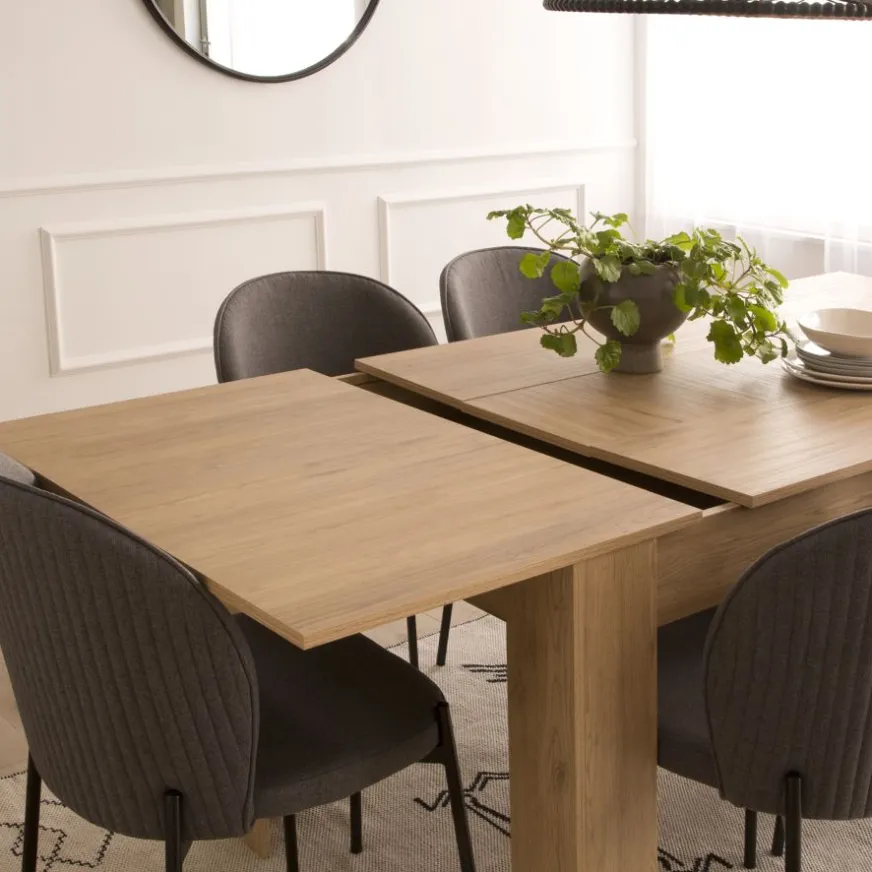 Banak Selena Table à manger rectangulaire extensible 140/200 en couleur naturelle