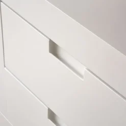 Banak Sisal Meuble tv en bois laqué blanc 160 cm