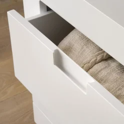 Banak Sisal Meuble tv en bois laqué blanc 160 cm
