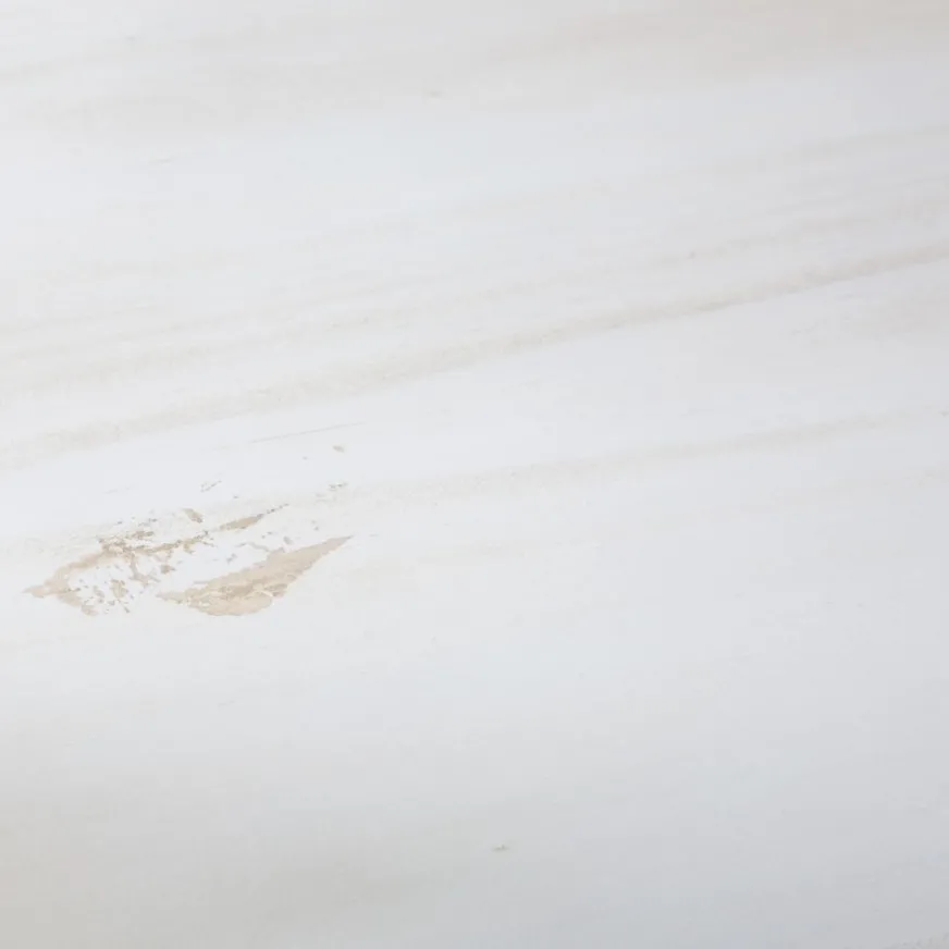 Banak Soho Mesa de comedor rectangular de madera color blanco decay