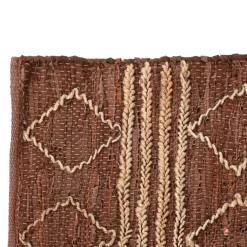 Banak Sokam Tapis de salon en jute et cuir