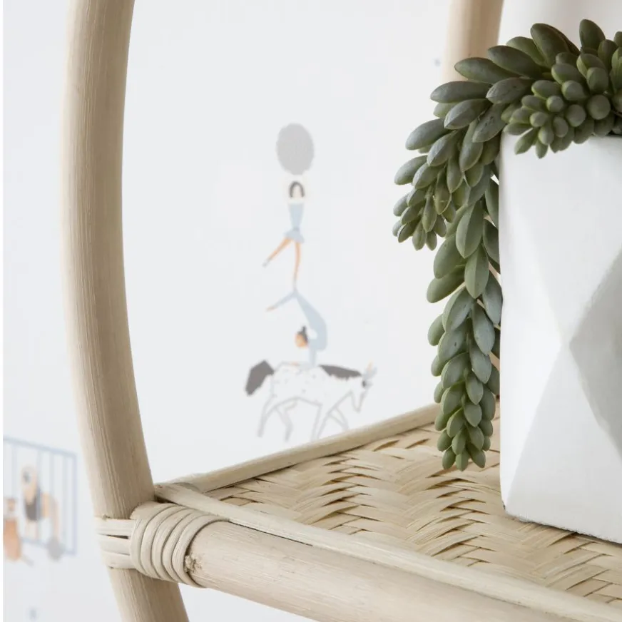 Enfant Banak Solei étagère murale ronde en rotin naturel
