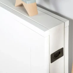 Banak Tan Table à manger pliante rectangulaire tan 88/160 en bois laqué blanc