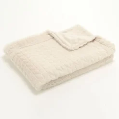 Banak Telf Couverture chevron crème