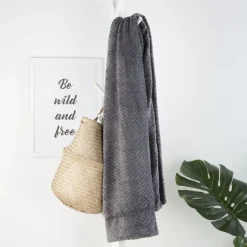 Banak Titta Plaid échecs athracite 130x170