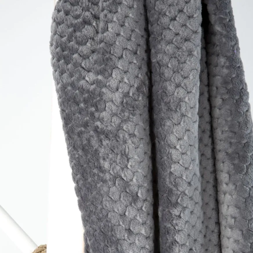 Banak Titta Plaid échecs athracite 130x170