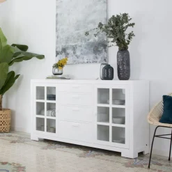 Banak Tribeca Buffet en bois laqué blanc