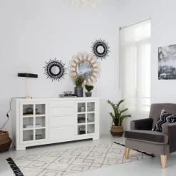 Banak Tribeca Buffet en bois laqué blanc