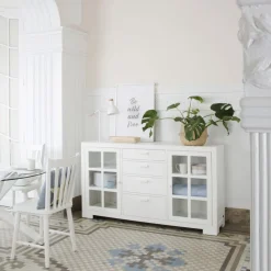 Banak Tribeca Buffet en bois laqué blanc